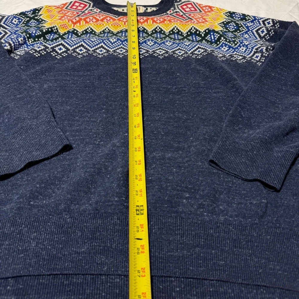 Gap Fair Isle Sweater Crewneck Norway Nordic Style Men's Size XXL Rainbow
